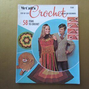 McCall’s Crochet Vintage Magazine Step-by-step Instructions 1970